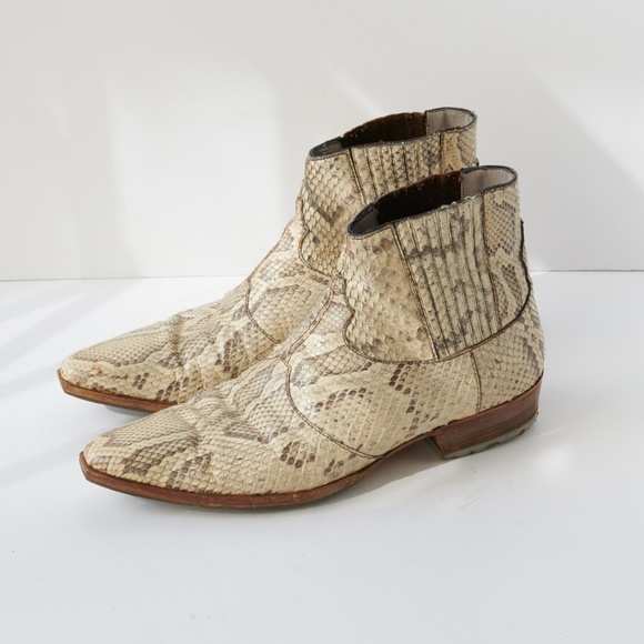 80s - SUSAN BENNIS - WARREN EDWARDS - Boots - Men\'s - 9.5 - Python